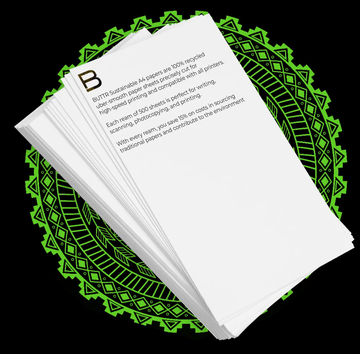BUTTR 100% Recycled Tree-Free Paper Stack